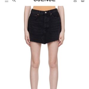 Agold Parker denim mini black washed skirt size 24